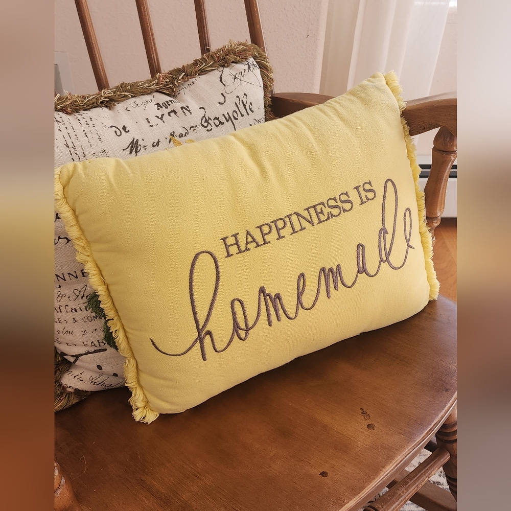 Happiness is Homemade Pillow  by Broyhill